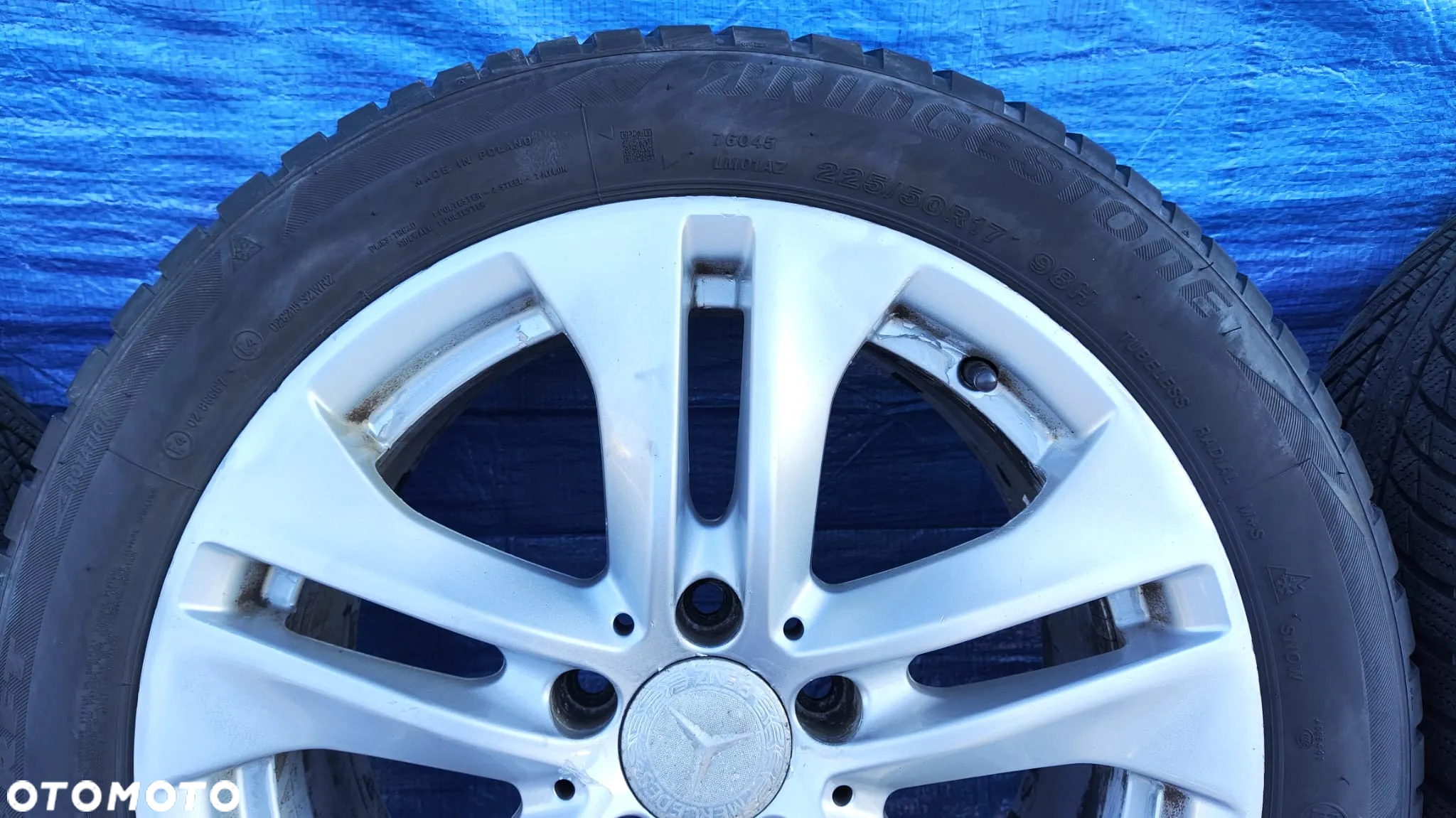 KOŁA FELGI ALUMINIOWE ALUFELGI 8Jx17 ET48 A2124010902 OPONY ZIMOWE BRIDGESTONE BLIZZAK LM001 225/50R17 225 50 17 MERCEDES W212 W207 - 6