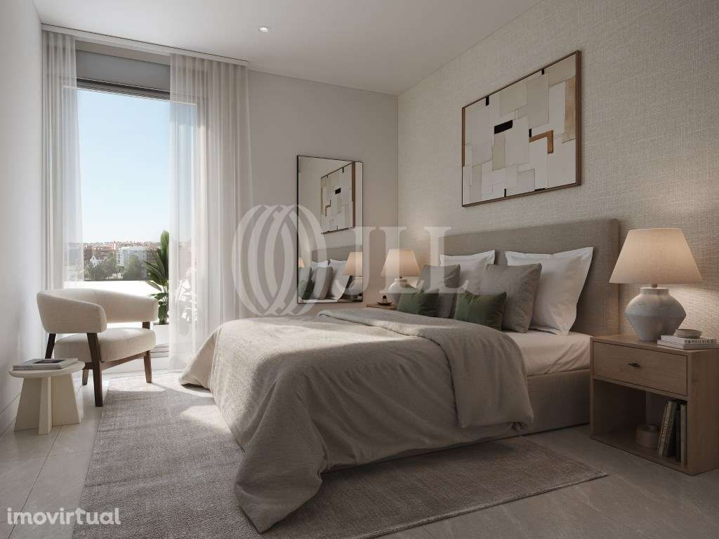 Apartamento T1, novo, no Ribamar, com piscina e estacionamento, em ... - Grande imagem: 3/43