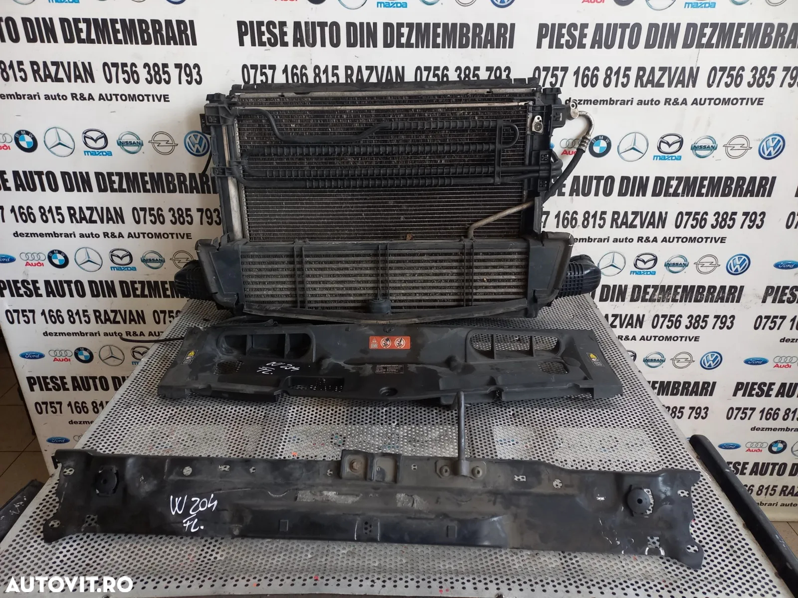 Grup Radiatoare Radiator Apa Clima Intercooler Termocupla Traversa Capota Trager Mercedes C Class W - 5
