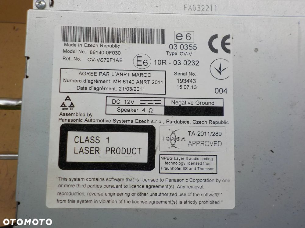 TOYOTA VERSO LIFT RADIO NAWIGACJA - 5