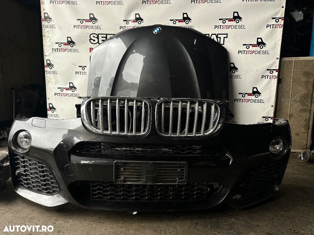 Fata completa BMW X4 (F26) 2014 2015 2016 2017 2018 bara fata 4 senzori faruri capota trager radiator aripi - 3
