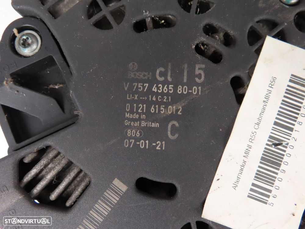 Alternador 150A Usado / Original MINI MINI CLUBMAN (R55)/MINI MINI (R56)/MINI MI... - 5