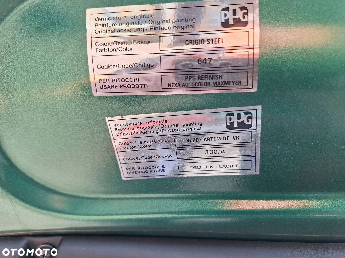 Fiat Seicento / 600 SREBRNE PASAŻERA DRZWI PRAWE 647 GRIGIO STEEL - 8