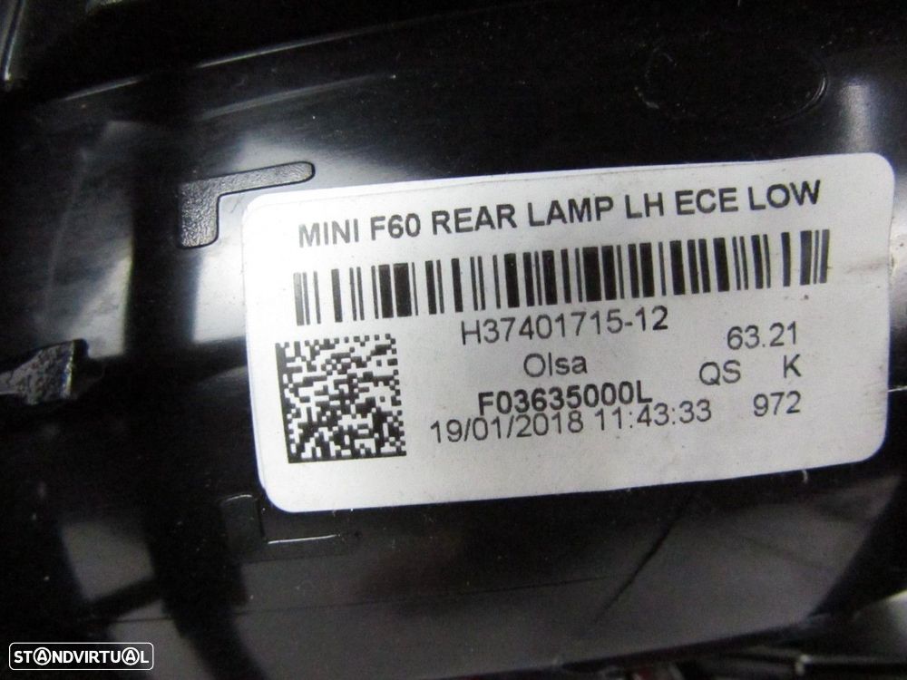 Farolim Esquerdo/Trás Seminovo/ Original MINI MINI COUNTRYMAN (F60) 63217401715 - 4