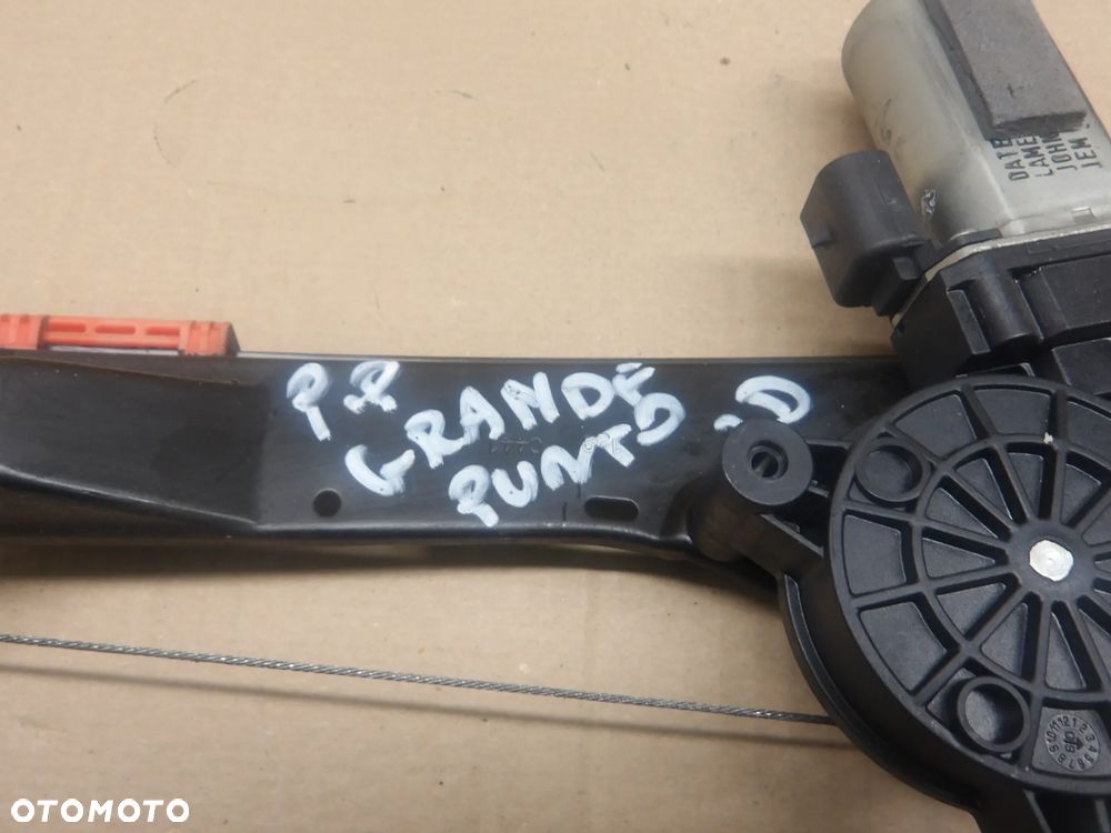 FIAT GRANDE PUNTO HB 3D 05-09 PODNOŚNIK SZYBY PRAWY LEWY PRZÓD PRZEDNI 51786728 - 2