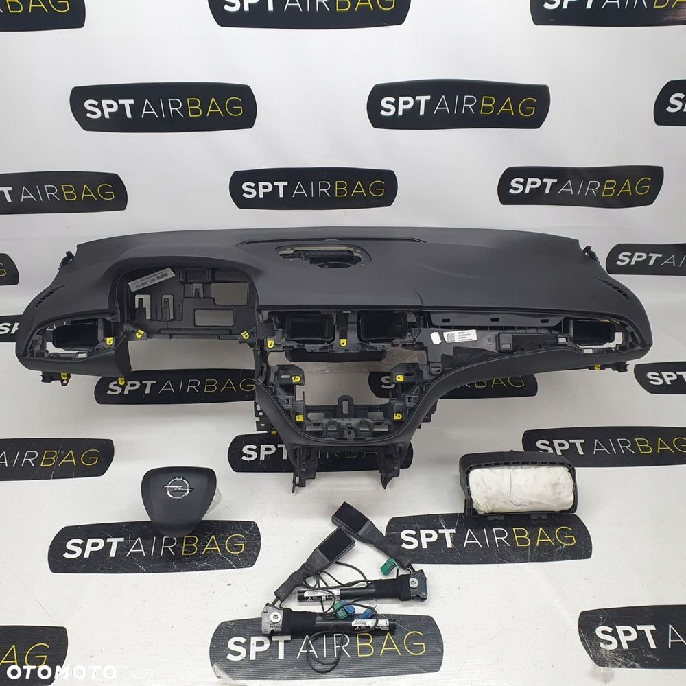 OPEL CORSA E DESKA ROZDZIELCZA KONSOLA KOKPIT PULPIT PODUSZKI AIRBAG AIR BAG NAPINACZE KIT SET - 1