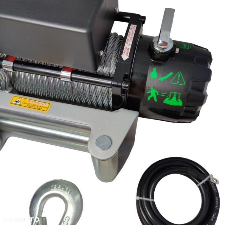 Wyciągarka elektryczna W12000 12V z liną stalową - 3