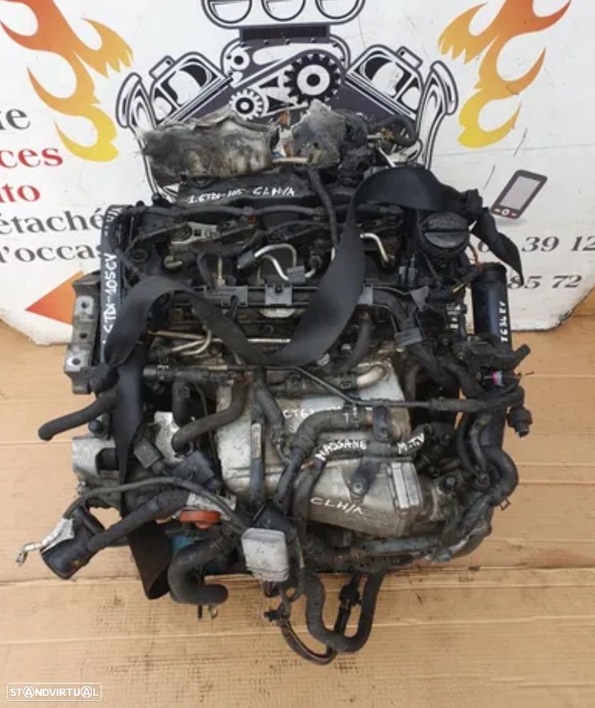 Motor Volkswagen Golf 1.6 TDI BlueMotion 105cv CLH / CLHA com garantia - 1