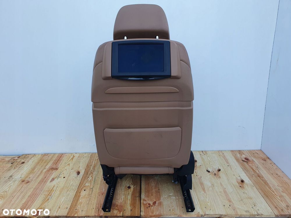 BMW F01 FOTEL FOTELE KOMPLET FOTELI DVD RUDE SKÓRY - 14