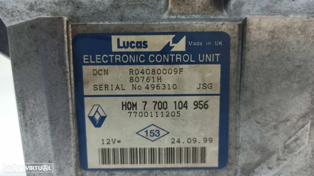 CENTRALINA DO MOTOR UCE RENAULT CLIO II FASE I (B/CBO) 1.9 D - 4