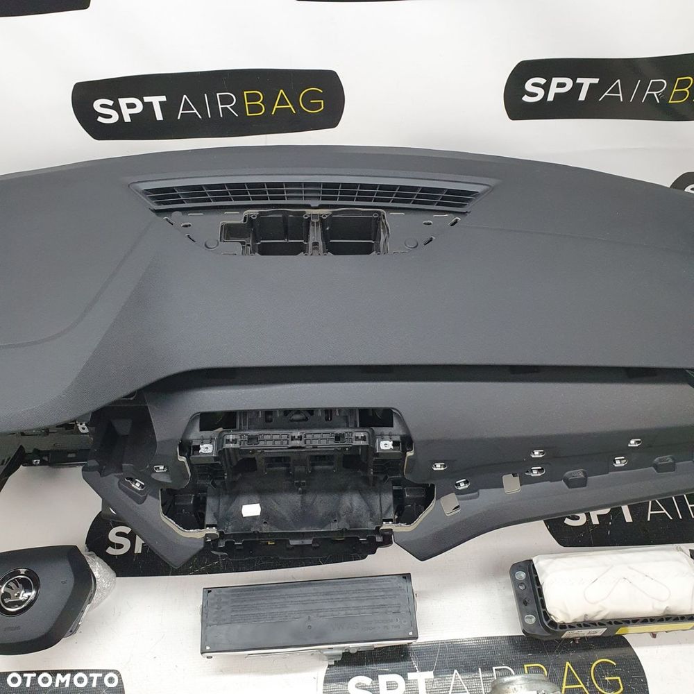 SKODA OCTAVIA IV 4 DESKA ROZDZIELCZA KONSOLA KOKPIT PULPIT PODUSZKI AIRBAG AIR BAG PASY KIT SET - 3