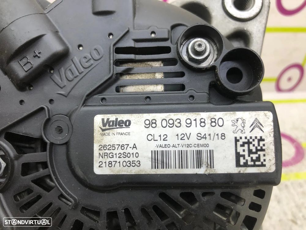 Alternador PEUGEOT 308 II 1.2 THP  Ref - 9809391880 NO-50277 - 4