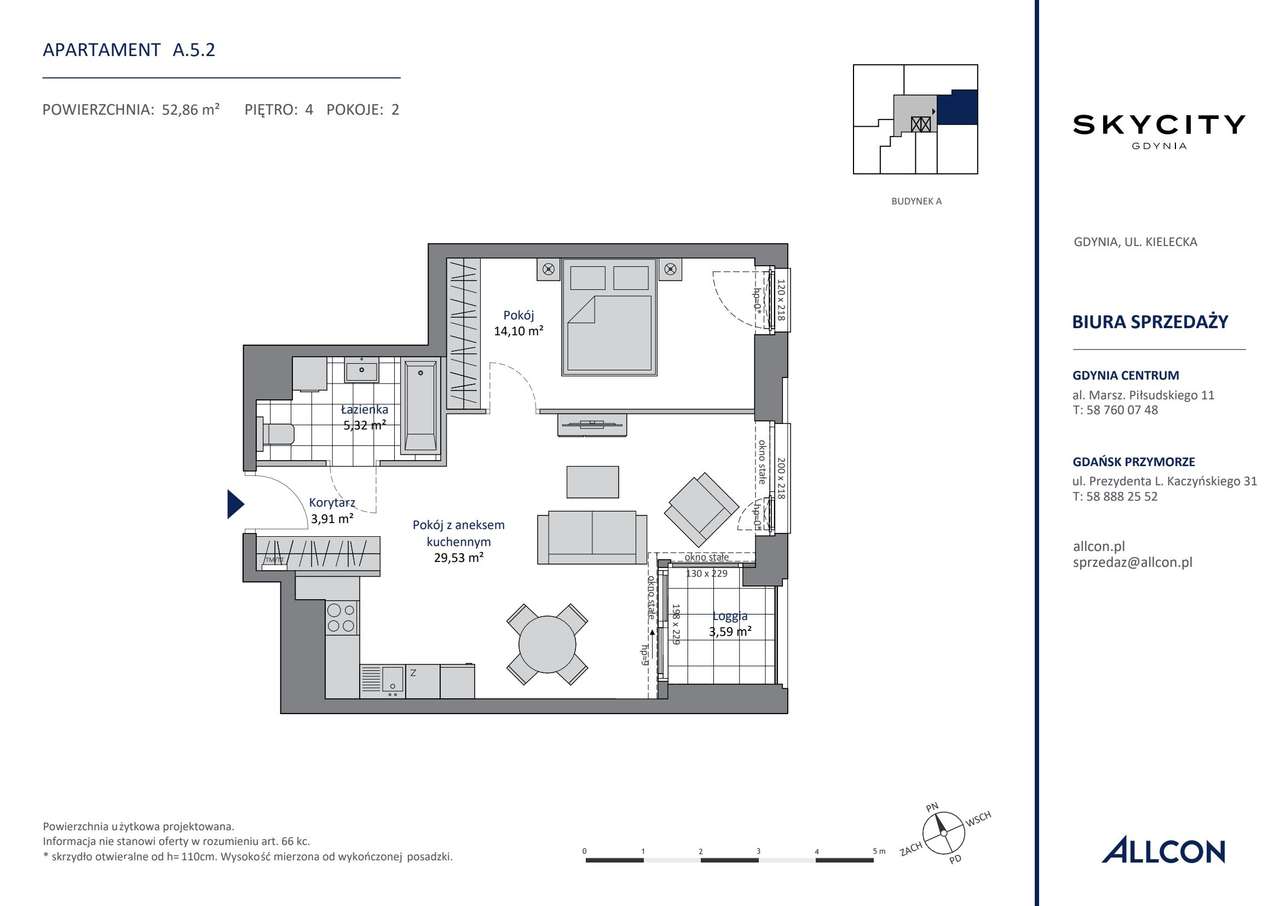 2-pokojowe mieszkanie 52m2 + loggia Bez Prowizji - Pełny obrazek: 2/12