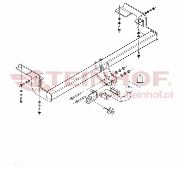 Hak Holowniczy + MODUŁ 7PIN  do Citroen C5 4/5 drzwi od 2004 do 2008 - 2
