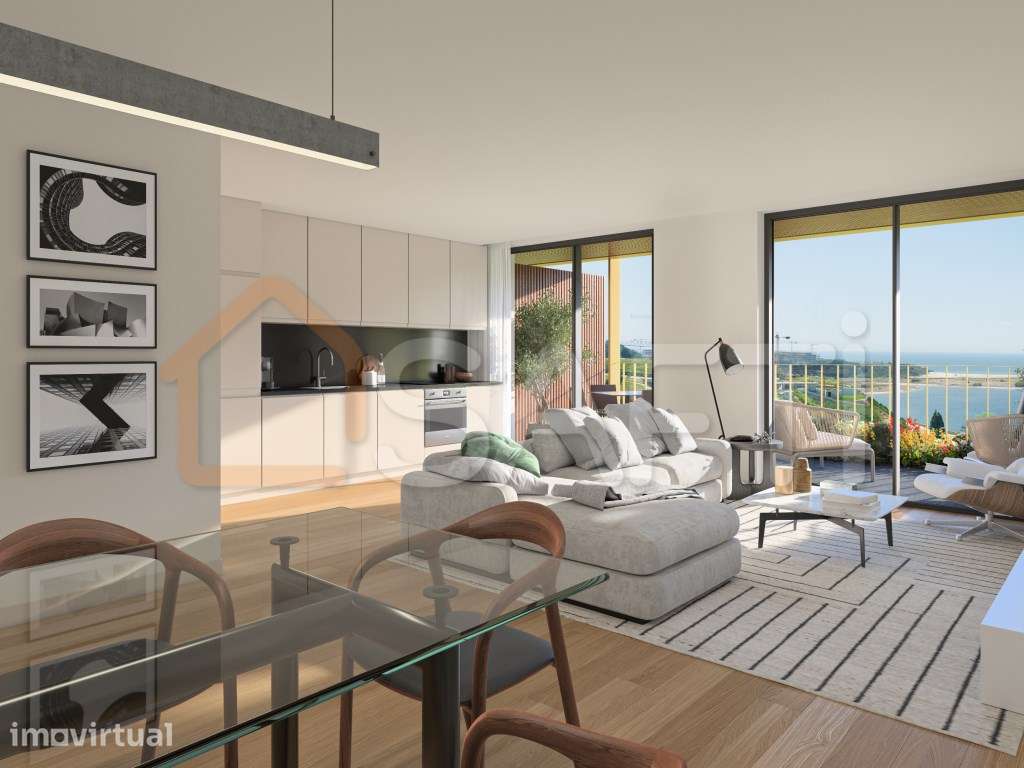 Apartamento T4 - condomínio privado - Vistas Rio e Mar - Grande imagem: 3/25