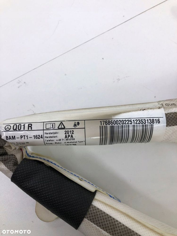 MERCEDES W176 KURTYNA POWIETRZNA AIRBAG PRAWA A1768600202 - 2