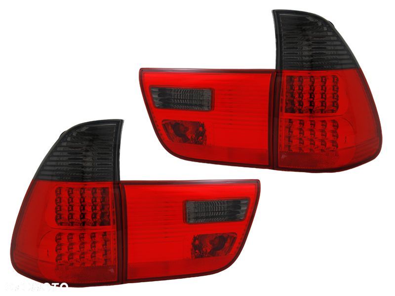 Lampy tyl ne 4szt kpl LED Tuning Lift look Red Smoke BMW X5 E53 1999-2006 - 1