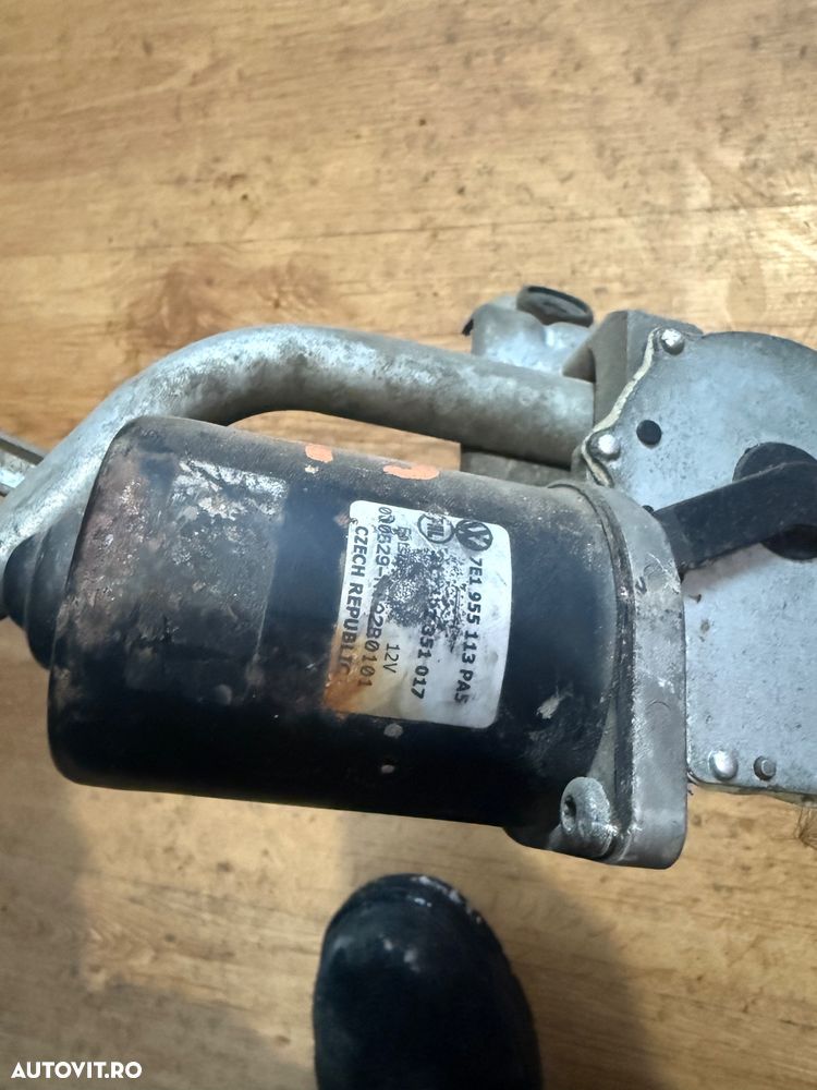 Ansamblu Ștergătoare / Timonerie cu Motoraș VW Transporter T5 Multivan Caravelle - Cod 7E1955113 - 2