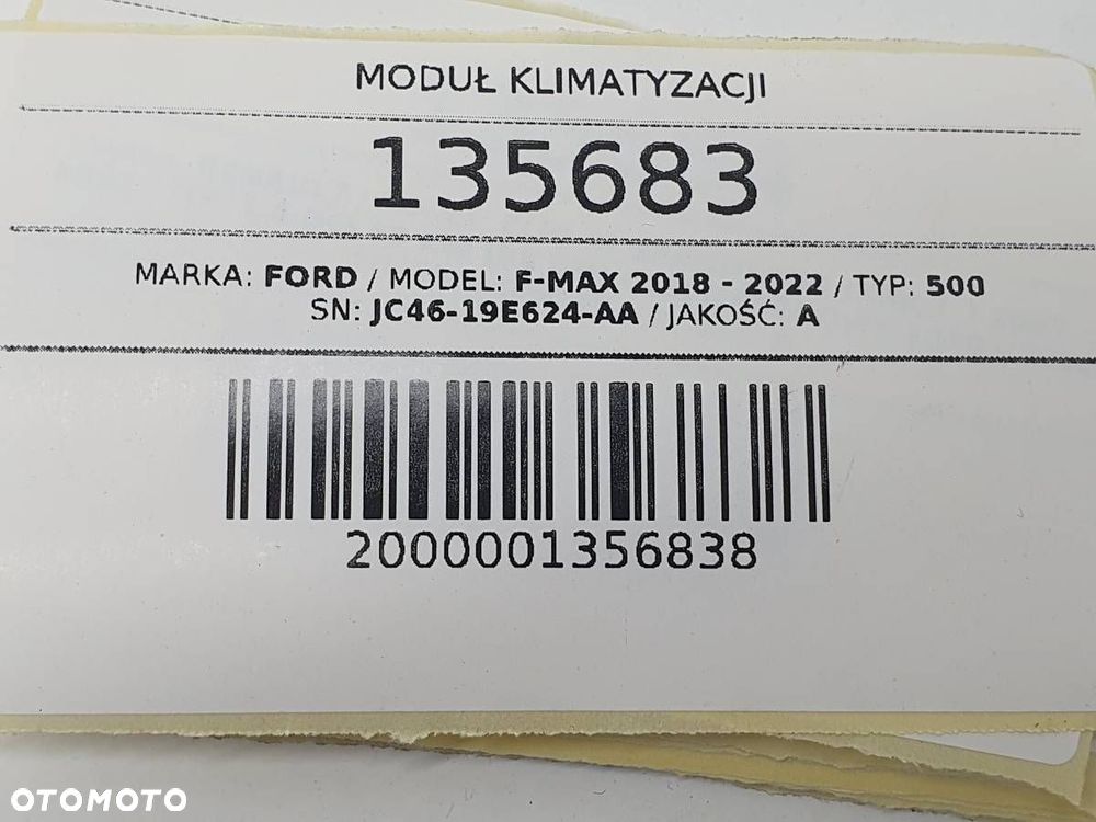 MODUŁ STEROWNIK KLIMATYZACJI FORD F-MAX 500 JC46-19E624-AA - 3
