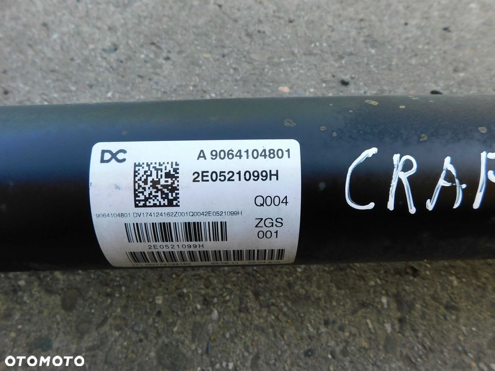 Wał Napędowy Pędny VW Crafter 2.0 TDI Max A9064104801 2E0521099H Oryginał - 5