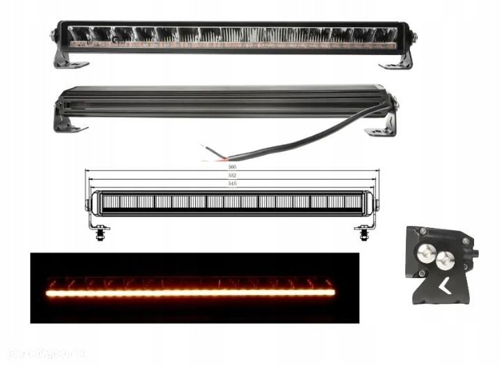 reflektor drogowy led bezel-less 4800lm r65 r149 r10 12v 24v - 6