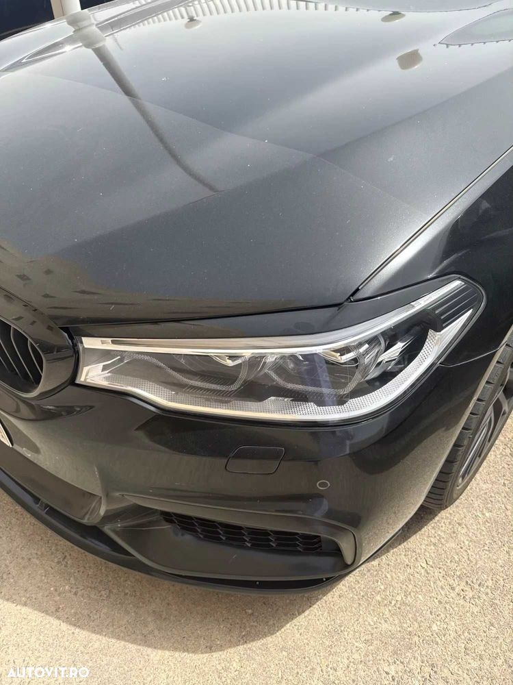 Set 2 Pleoape Faruri Far BMW G30 G31 G38 F90 2017-2021, Negru Lucios - 2