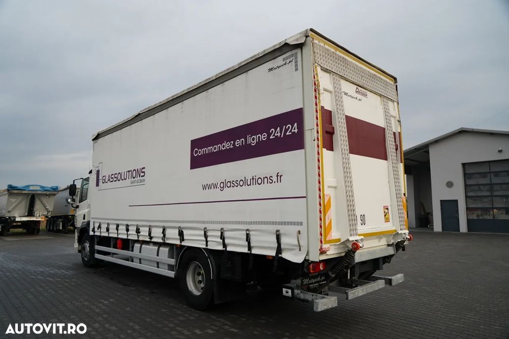 DAF CF 290 / 4X2 / SOLO / CORTINĂ 8M / HALOGEN DHOLLANDIA / PODEA REZISTENTĂ / EURO 6 - 6