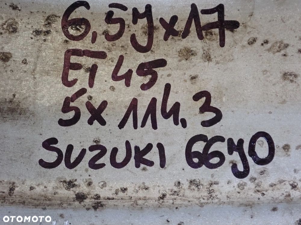 FELGI ALUMINIOWE SUZUKI 6,5JX17 ET 45 5X114,3 SUZUKI 66J0 - 8