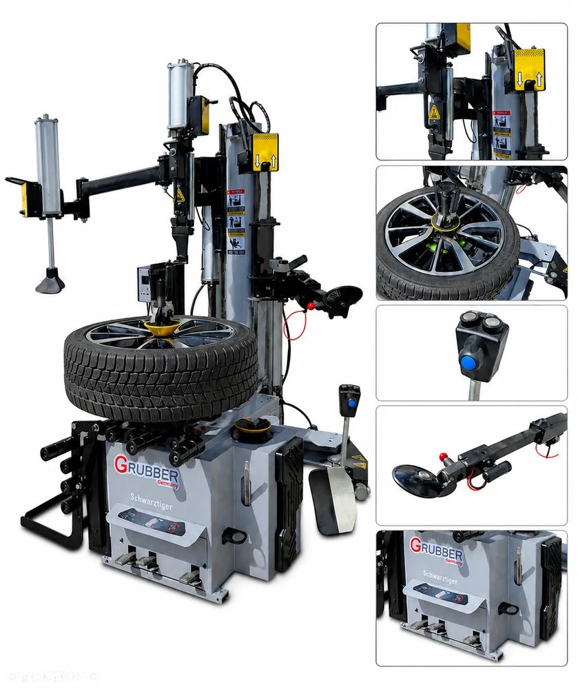 PROFESJONALNA MONTAŻOWNICA AUTOMATYCZNA PREMIUM GRUBBER SCHWARZTIGER 10–28″ 400V - 5