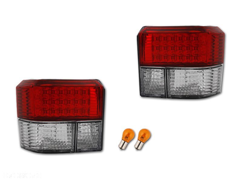 LAMPA TYL RED WHITE LED DIODY TUNING VW T4 TRANSPORTER MULTIVAN CARAVELLE - 1