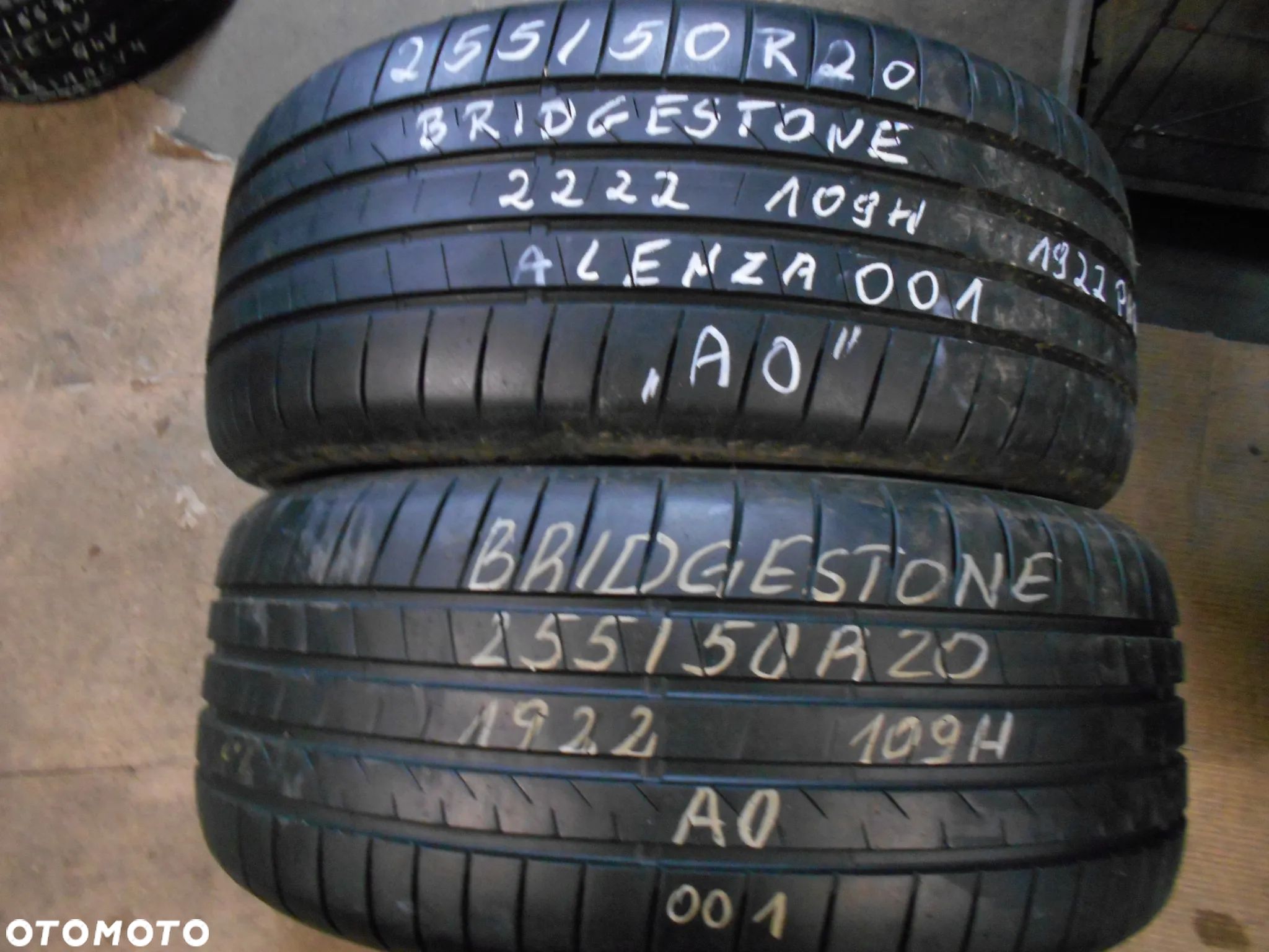 OPONY 255/50R20 BRIDGESTONE ALENZA 001 AO DOT 2222 7.4MM - 1