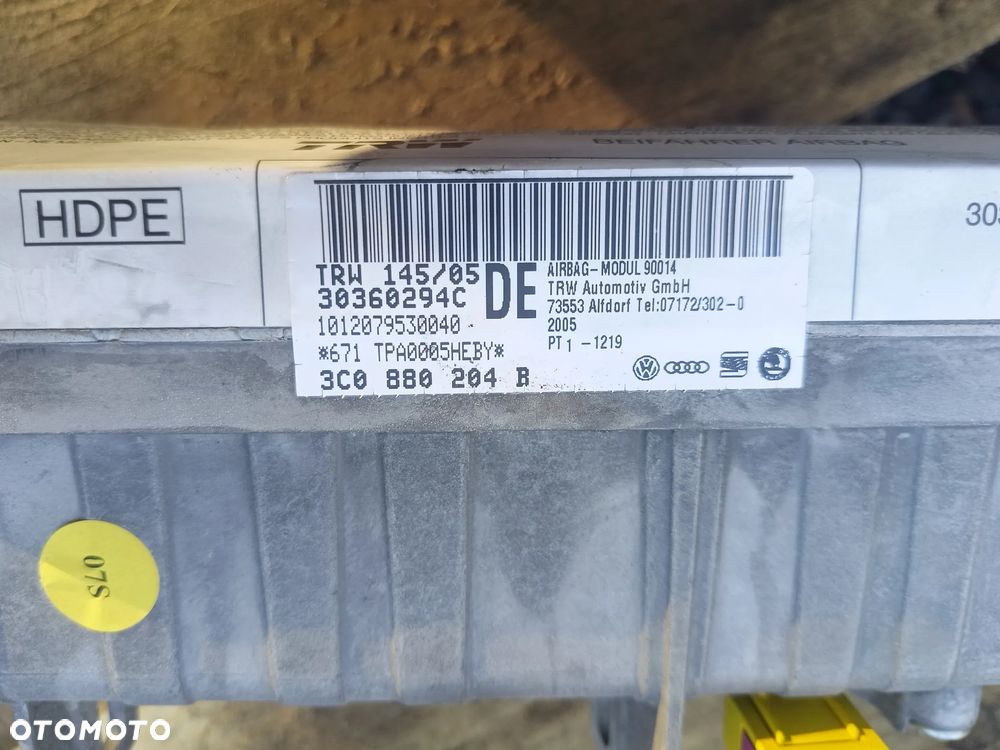AIRBAG VW PASSAT B6 PODUSZKA PASAŻERA 3C0880204B - 2