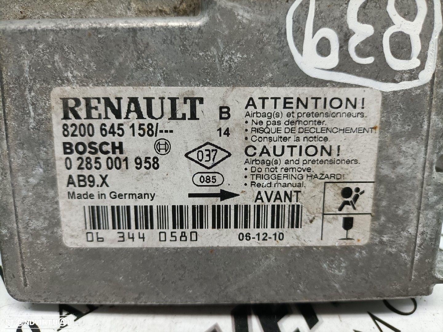 Centralina Airbags Renault Clio Iii (Br0/1, Cr0/1) - 3