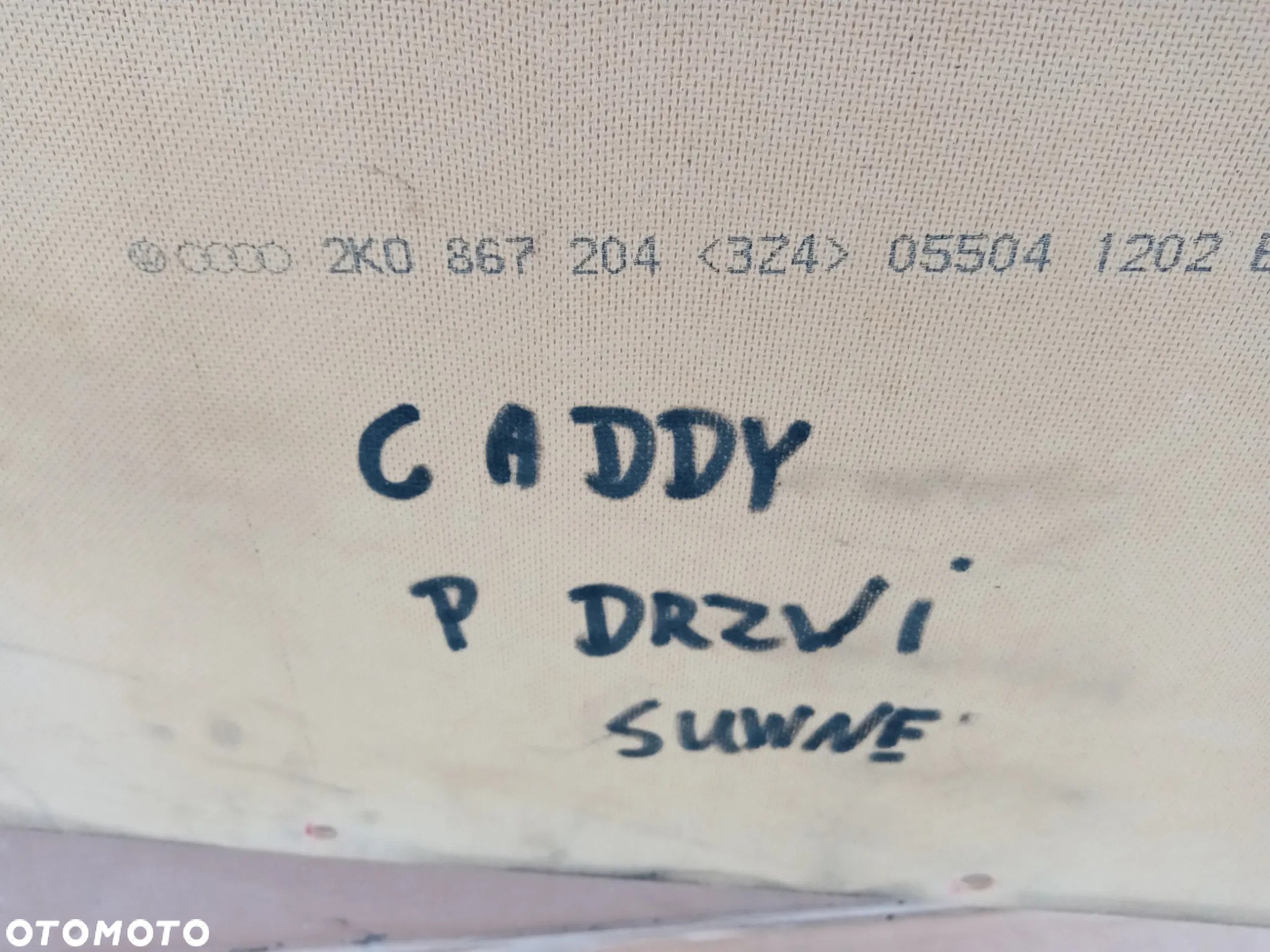 Boczek tapicerka drzwi przesuwnych prawa VW Caddy III 2K0867204 - 5