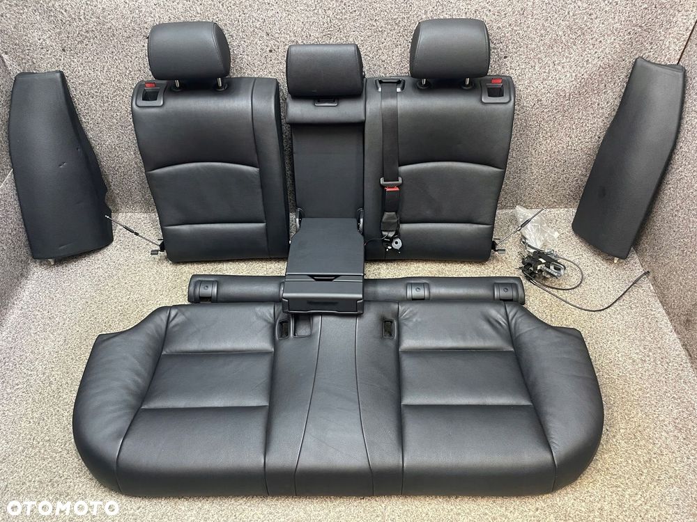 Kanapa tylna podlokietnik tyl Skora Czarna BMW F11 Kombi DAKOTA SCHWARZ BDB - 4