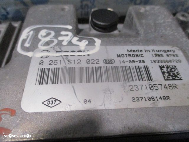 Centralina 237105748R 0261S12022 237106148R  284B14580R  487009186R   RENAULT TWINGO 3 FASE 1 2015 1.0I 71CV 5P AZUL BOSCH - 5