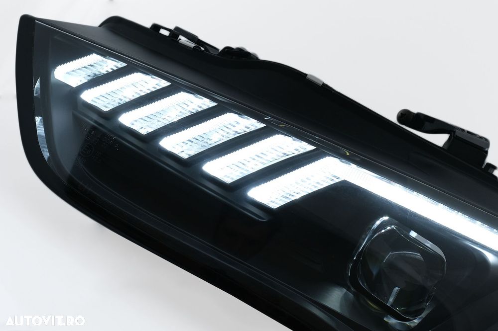 Faruri LED DRL compatibil cu Audi A4 B8.5 Facelift (2012-2015) Negru S - 3
