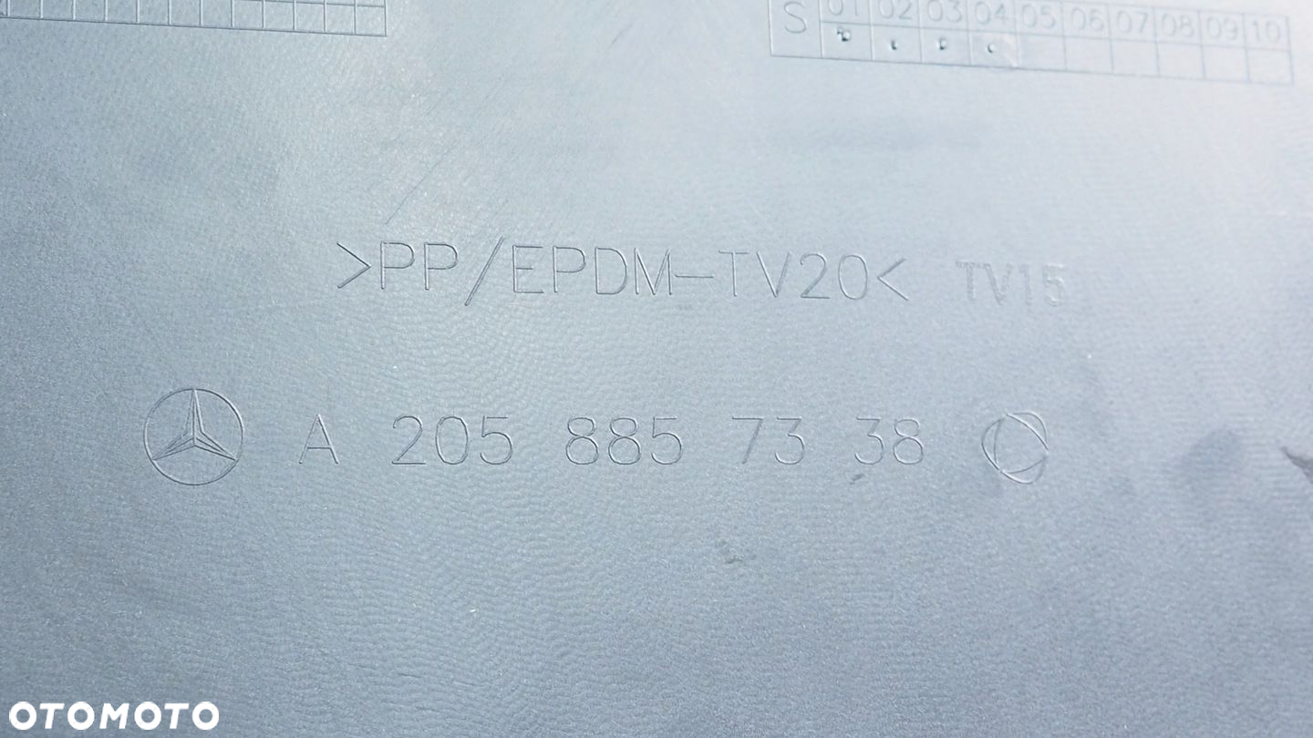 Mercedes C Klasa W205 AMG dyfuzor dokładka zderzaka tył A2058857338 - 4