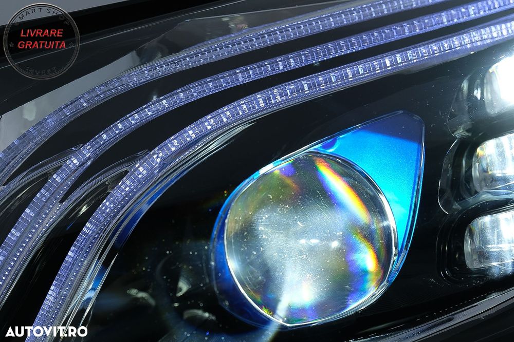 Faruri Full LED Mercedes C-Class W205 S205 (2014-2020) LHD W222 Design- livrare gratuita - 8