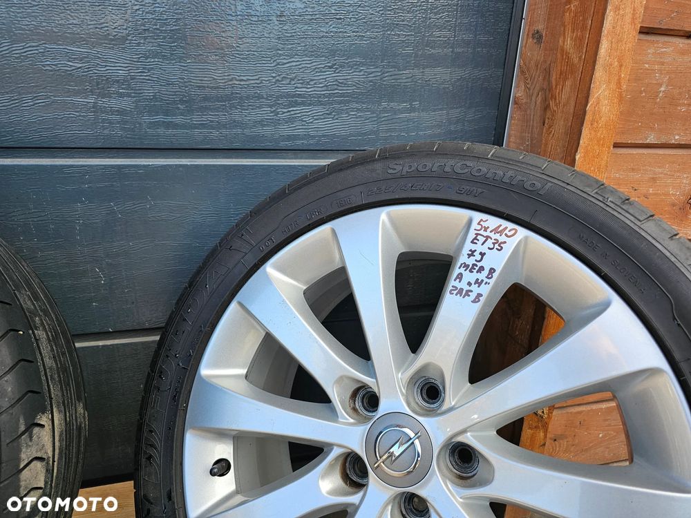 KOŁA FELGI ALUMINIOWE OPONY OPEL VECTRA C ASTRA H ZAFIRA B MERIVA B SIGNUM 17" 7J 5x110 ET35 225/45/17 - 3