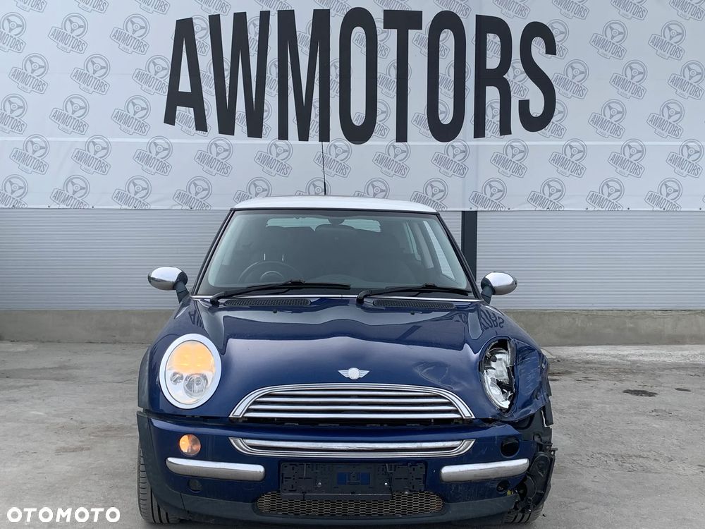 MINI COOPER 2003 *SAMOCHÓD NA CZĘŚCI* 4633 INDI BLUE (862) MASKA, LAMPA, DRZWI, LUSTERKO, ZDERZAK, GRILL, BŁOTNIK, KLAPA, BELKA, DESKA, FOTELE, KANAPA, ĆWIARTKA KIEROWNICA, TARCZE, ZACISKI, ZAWIESZENIE, KOMPLETNY PRZÓD, KOMPLETNY TYŁ, LICZNIK, ZEGARY, PRAWE LEWE PRZÓD TYŁ - 4