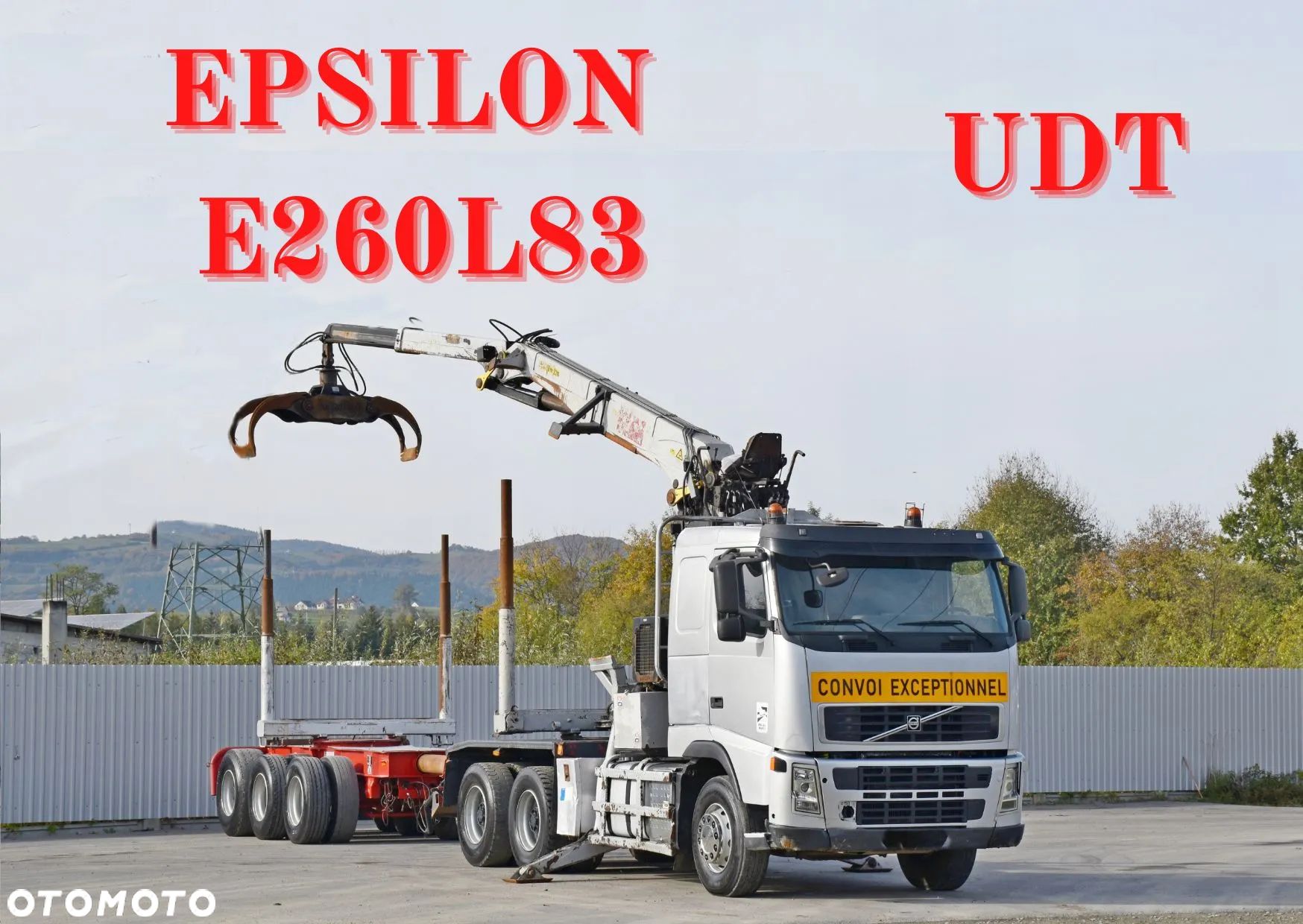 Volvo FH 520 * DO TRANSPORTU DREWNA * EPSILON E260L83 * PRZYCZEPA * 6x4 - 1