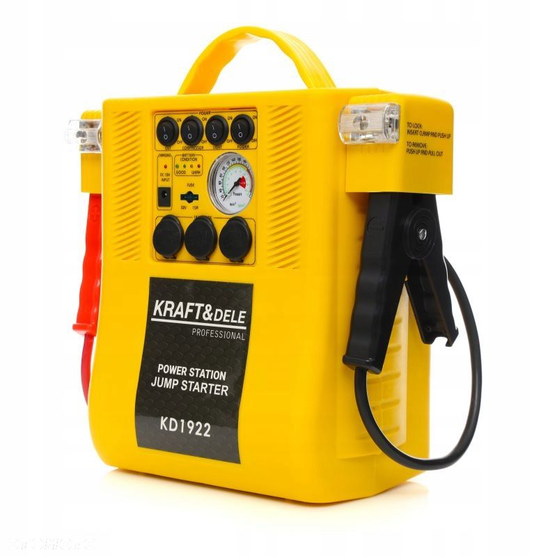 JUMP STARTER 4W1 URZĄDZENIE WIELOFUNKCYJNE ROZRUCH KOMPRESOR LATARKA KD1922 - 6