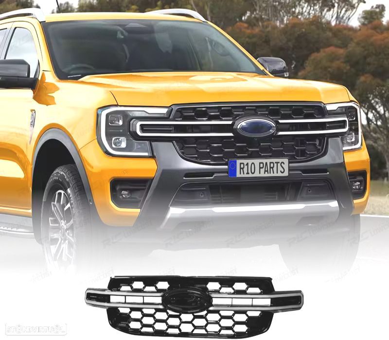 GRELHA FORD RANGER 23- PRETO BRILHANTE - 1