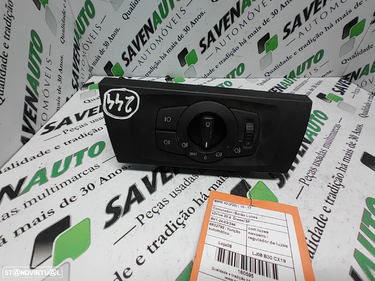 Comutador / Botão Luzes Bmw X3 (F25) - 5