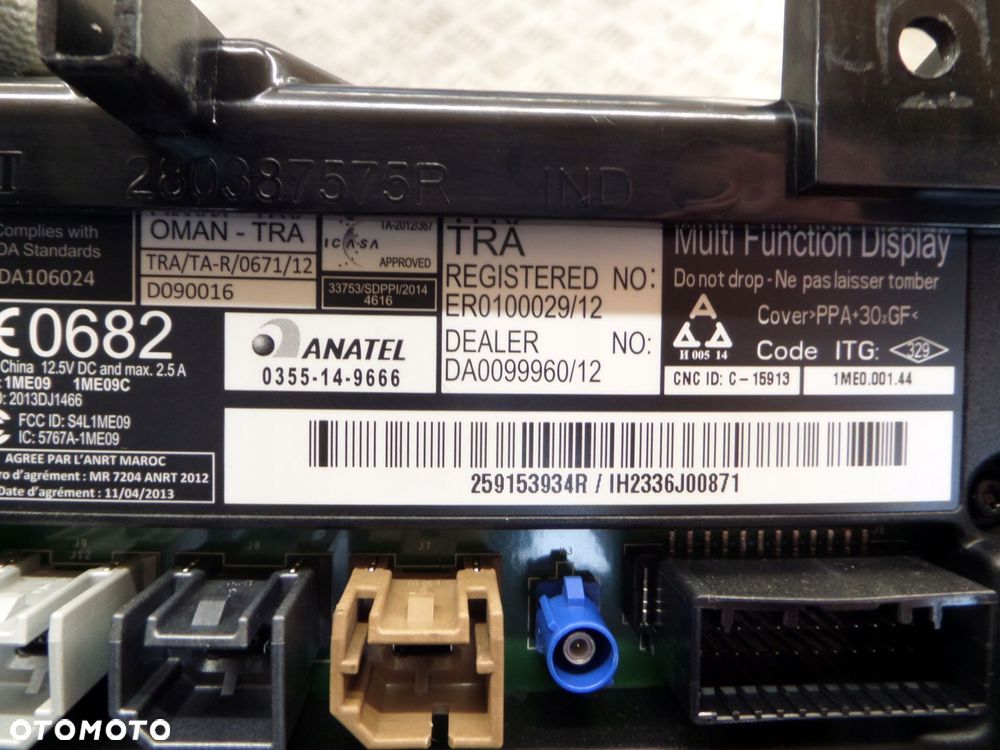 ekran wyświetlacz nawigacji renault oe 259153934r - 4