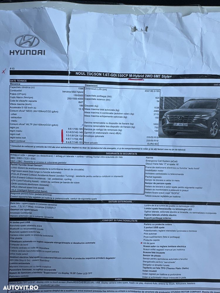 Hyundai Tucson 1.6 l MHEV 150 CP 2WD 6MT Style+ - 17