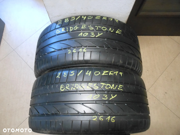 opony 285/40r19 bridgestone potenza re050a 6mm lato para
