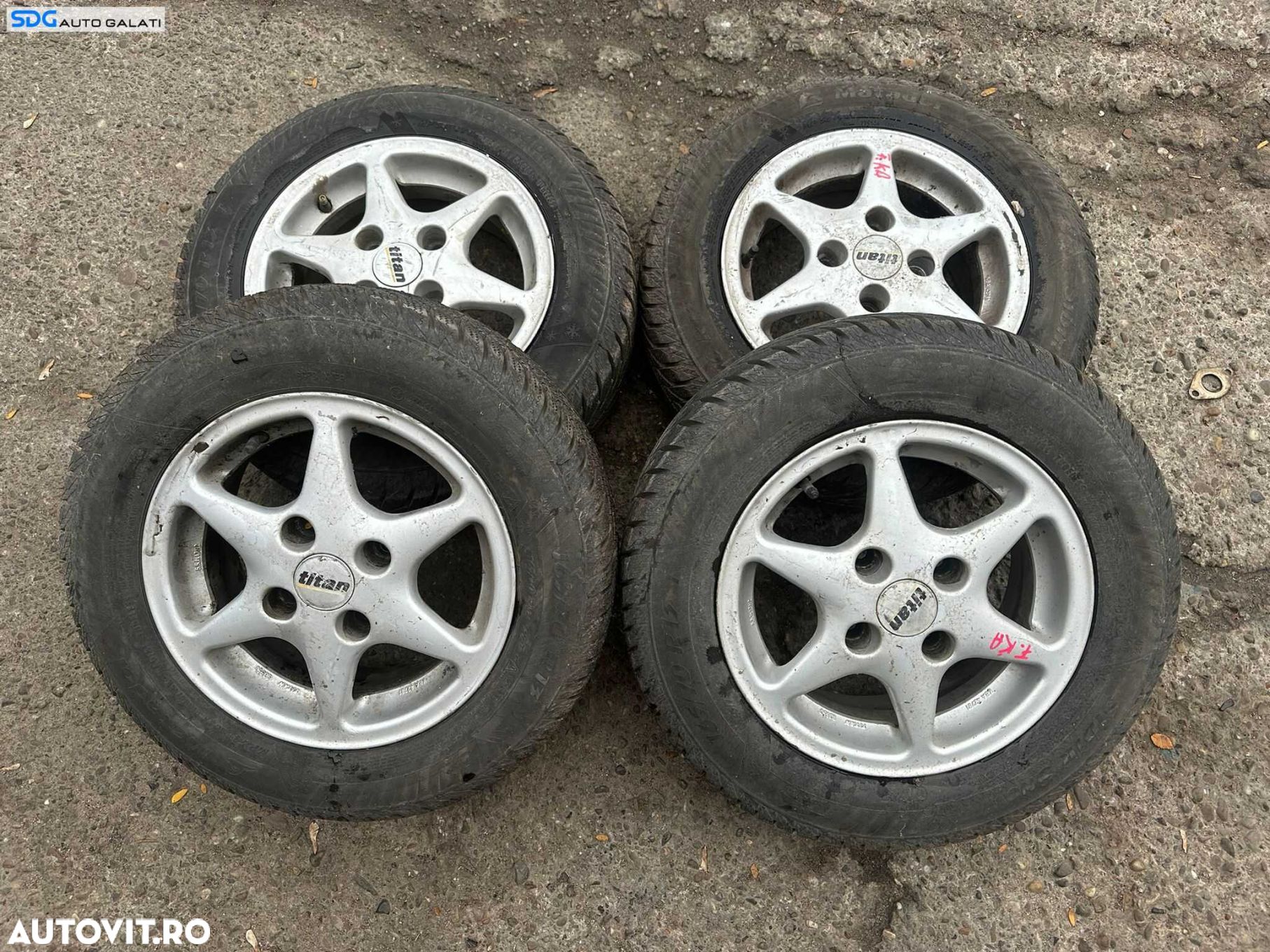 Set 4 Jante Roti Aliaj 165 70 R13 4x108 cu Cauciucuri Iarna Ford Focus 1 1998 - 2005 [X4129] - 1