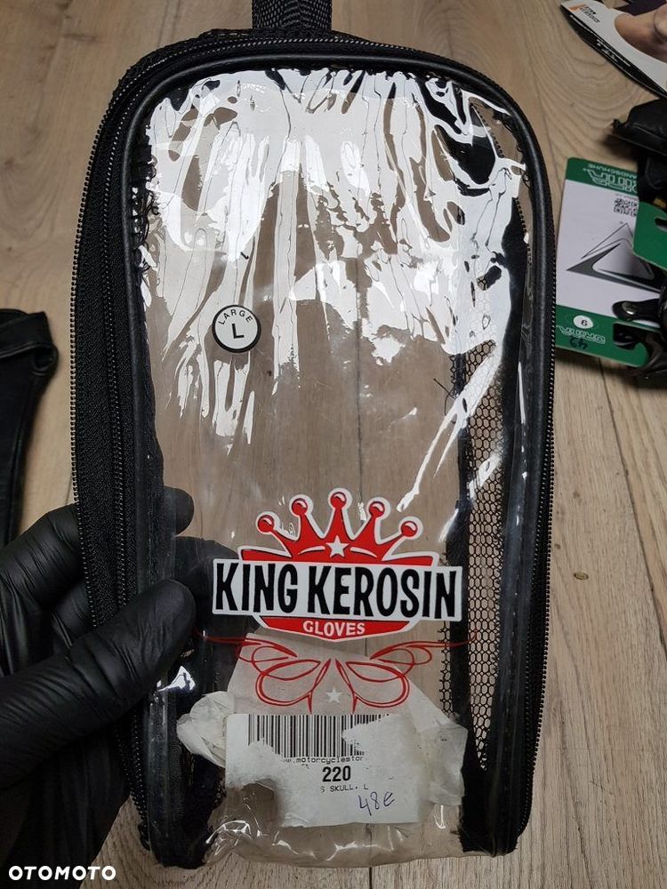 Rękawiczki skórzane na Motocykl Skuter King Kerosin Rozmiar L - 6